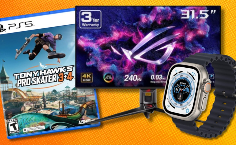 ASUS 32” 4K OLED Gaming Monitor, Tony Hawk’s Pro Skater 3 + 4, and a Dyson Bladeless Tower Fan
